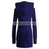 Hot Sale Custom Made Latest Womens Brushed Long Warm Thick Winter Fleece Hoodies thumbnail-6