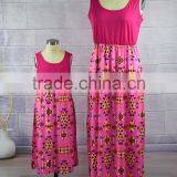 2017 Mommy and me Family Matching Mother Daughter Dresses Clothes Striped Mom and Daughter Dress Kids Parent Child Outfits thumbnail-1