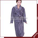 Bathrobe 100% Cotton Fleece Robe Towel Robe Breathable Hotel BathRobe RS006 thumbnail-1