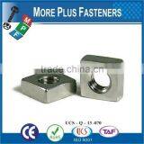 Made in Taiwan Heavy Plain Finish Steel Stainless Steel Zinc Finish Steel Regular Square Nut thumbnail-3