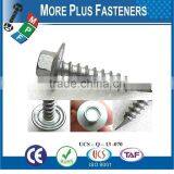 Made In Taiwan Diameter M3 to M12 Length 25mm to 300mm Hex Head Slot Recess Wafer Head Phil Recess Indent Self Drilling Screws thumbnail-4