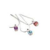 Cubic Zircon Stone Fashion Semi Precious Stone Pendants Necklace thumbnail-1