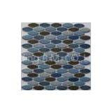 Dark Blended Porcelain Ceramic Mosaic Tiles , Square Interior Wall Tile