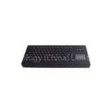 IP65 desktop vandal proof industrial military black metal keyboard with touchpad and FN keys