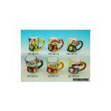 Ceramic Novelty Mug, Cow Shape Cartoon Mug,flower Cup,advertising Mug thumbnail-1