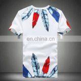 Online Shopping India Men's White Cotton Custom Printing O Neck Short Sleeve Slim Fit Men's t Shirts thumbnail-2
