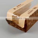 High Quality Cheap Hot Sealing Greaseproof Kraft Paper Bread/Coffee Packaging Paper Bags With Window thumbnail-3