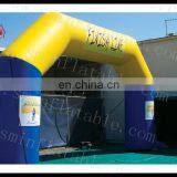 26 Ft "Finish" Inflatable Arch Archway Hexagon & Fan