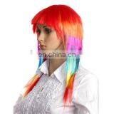 MCW-0367 Party Masquerade Synthetic Long Women Hot Straight Rainbow Wig thumbnail-1