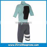 High Quality 2/3MM Premium Neoprene CR Men Short Sleeve Diving Shorty Wetsuit thumbnail-2