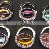 Free Sample Crystal Stone Folding Purse Bag Hook Handbag Hanger thumbnail-1