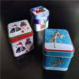 Food Tin Box Square Cookie Tins Blue / Black thumbnail-3