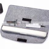Custom Grey Felt Laptop Bag thumbnail-3