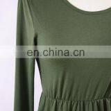 Women Girls Mommy and me Solid Color Jersey Fabric Knitted Maxi Long Sleeve Fall Dresses (this Link for Girls,1-10years) thumbnail-6