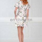 2019 Summer Family Outfits Floral V Neck Short Sleeve Mother and Daughter Long Maxi Dresses for Mom thumbnail-3