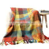 60"x 50" Inc Fun Colors Bright Woven Throw Blanket With Tasseled Ends thumbnail-2