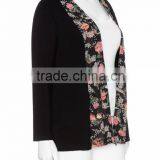 Floral Trim Blazer Women Jersey Plus Size Suit Women Jacket thumbnail-2