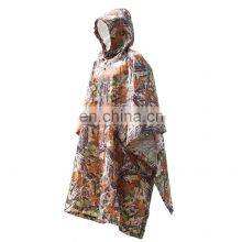 3 in 1 Multifunctional Raincoat Outdoor Travel Rain Poncho Backpack Cover Waterproof Tent Awning Climbing Camping Hiking thumbnail-1