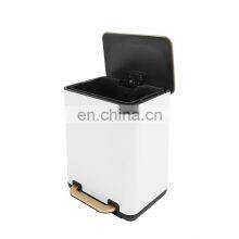 Newly European and Modern Design Rectangular Pink Rubbish Bin 6L Dust Bin for Home Use
