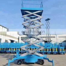 Hot selling movable hydraulic electric aerial  scissor lifting platform mobile electric scissor lift