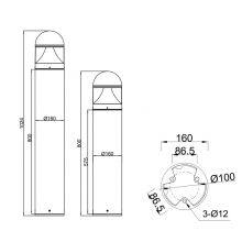 Outside Bollard Lights DLW-LED-050 thumbnail-3