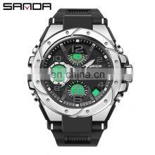 Sanda 6008 Relogio Masculino Sport Men's Watches Luminous Waterproof Analogue Digital Watches Men'S thumbnail-2