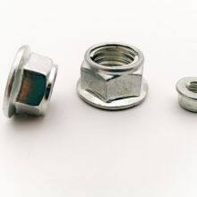 Prevailing Torque Hexagon Lock Nut With Flange Galvanized Finishing Hex Flange Nuts thumbnail-2