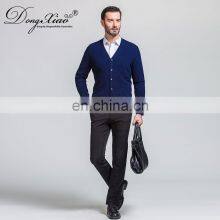 Autumn Spring Men's Wool Cardigan Fashionable Single Breasted Casual Sweater With V-Neck Hand Knitted thumbnail-2