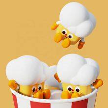 EGOGO Creative Food Shape LED Night Light Rechargeable ABS Silicon Touch Control Baby Small Popcorn Popcorn Silicon Night Light thumbnail-6