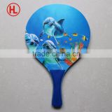 Promotional sports Beach set game sticker printing wooden beach paddle colorized beach racket