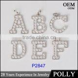 Fashion 925 Sterling Silver 26pcs Letter Alphabet Initial Bling Bling Pendants thumbnail-2