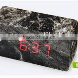 LED Clock, Alarm Clock + Temperature Voice Activated , Battery/USB Power /electronic Desk Clocks Display