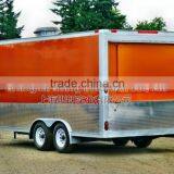 Orange Biaxial Traction Diner Food Truck for Sale Mobile Food Truck Mobile Food Trailer Fast Food Mobile Kitchen Trailer for Sal thumbnail-3