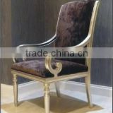 Foshan European design full leather fabric banquet chair for luxury living room furniture