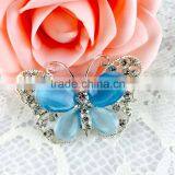 Noble Butterfly Crystal Brooch, Butterfly Crystal Pins, Diamond Brooch Pins, Strass Button Brooch Pins for Banqute Invitation thumbnail-1