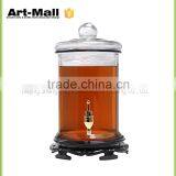 New Products 2016 3 Gallon,5,10 Liter Wine Jar Glass With Lid,tap,base