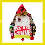 2016 Fashion Products Bros Rock N Roll Rinne Women Printed Pattern Long Sleeve Red Zippered Hoodie