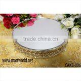 Mignon Round Metal Cake Stand Surrounded With Crystals for Wedding Decoraton& Home &party(cake-006)
