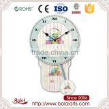 Round shaped dial design colorful macaron pendulum luxury decoration wall clock