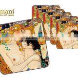 CARMANI Cork Coaster With GUSTAV KLIMT Art thumbnail-1