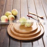 Wholesale Round Bamboo food Tray Serving Tray Wood Tray