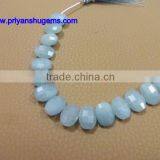 Stylish Elongated Stone Hand 6-15 mm Surface Box Shape, 7 "chain Length 100% Natural Gem