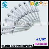 HIGH QUALITY FACTORY DOME HEAD AL/ST MULTI-GRIP BLIND RIVETS thumbnail-2