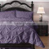 Purple Artwork Duvet Cover Pleated Bedding Set