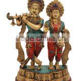 Standing Radha Krishna on Base 15"