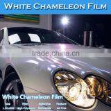 CARLIKE Brand Chameleon Pearl White Glossy PVC Film Red For Car Sticker thumbnail-4