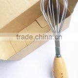 Stainless Steel Kitchen Whisk With Wooden Handle, Balloon Whisk thumbnail-2