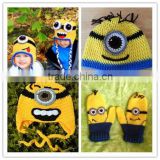 children beanies crochet minion mittens minion baby knitted hats patterns cute baby boy crochet hat