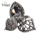Brand Treasure clover shape brooch yiwu hot new products fashion diamond rhinestone clover shape brooch
