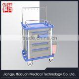 Five Drawers Aluminum Columns With Two Baskets ABS Transfusion Trolley thumbnail-2